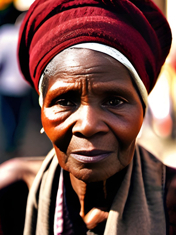An_portrait_of_a_very_old_african_woman_with_strai_LVURWAE6